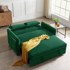 Green Velvet Twin Sofa Bed