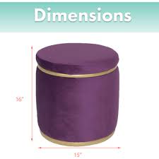 Check spelling or type a new query. Critter Sitters Purple Velvet Vanity Stool With Storage Lid