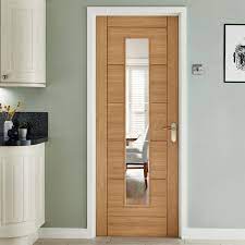Linear Oak Glazed Interior Door