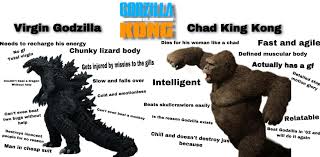 Kong, the actors are still using a rubber suit, this is because i downloaded king kong vs godzilla. Virginzilla Vs Chad Kong Godzilla Know Your Meme