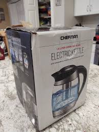 chefman 1 8 liter electric gl kettle