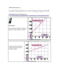Linear Equations Real World