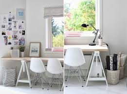Thinking of a trestle style vs apron with leg. 15 Home Offices Featuring Trestle Tables As Desks