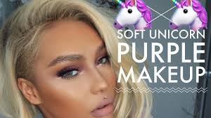 soft unicorn purple makeup