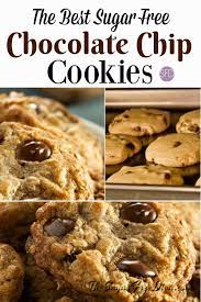 Beat in eggs and extract. I Am All Over This The Best Sugar Free Chocolate Chip Cookies Yum Yum Rec Sugar Free Chocolate Chip Cookies Sugar Free Cookies Sugar Free Chocolate Chips