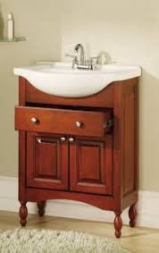 We find that many homeowners, particularly in older homes, need a bathroom vanity that is narrow in depth due to room size, or issues with the angle of the door swing. Small Narrow Vanity Favorite 26 Inch Single Sink Narrow Depth Furniture Bathr Small Bathroom Vanities Narrow Bathroom Vanities Bathroom Vanities Without Tops
