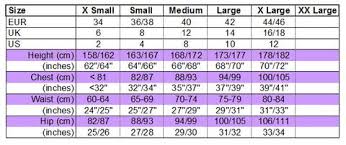 Sizing Chart Picture Organic Clothing F Riders Inc