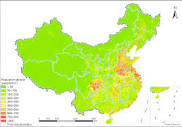 Spatialized population density map of China in 2000. | Download ...
