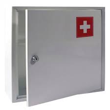 wall mounted lockable first aid cabinet