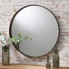 Bronze Round Mirror Mirrors