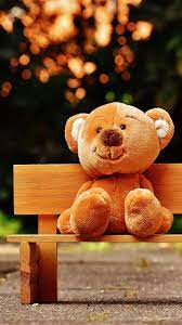 Cute Teddy Bear Park Bench 4K Ultra HD ...
