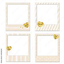 set of vector photo frame template
