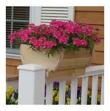 Railing planters bring the garden to a small deck, porch, patio, or balcony areas. Cedar Wood Deck Rail Planters And Window Boxes