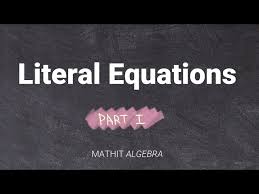 Literal Equations Full Worksheet