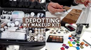 depotting condensing my makeup kit
