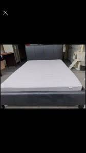 nice leather double size bed frame with