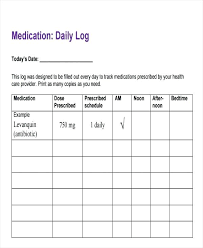 Daily Medicine Log Chart Eyeswideopen Info