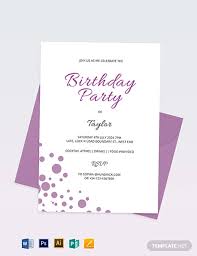 Free 23 Printable Birthday Invitation Designs Examples
