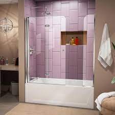 Semi Frameless Hinged Tub Door