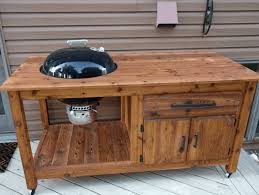 If you want plans for an xl big green egg or big joe smoker, i have xl kamado grill table plans here. 15 Homemade Weber Grill Cart Plans You Can Diy Easily