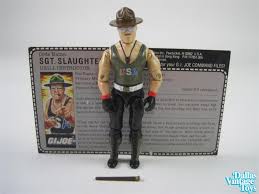 Originally, the tank was a light blue with blazing red cannons. 1985 Hasbro Gi Joe Sgt Slaughter With Uncut Filecard 126t