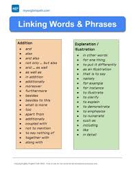 linking words and phrases my english path