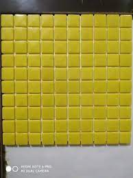 Yellow Handmade Glass Mosaic Tiles For