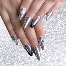 prettydiva silver chrome nail powder