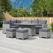 Garden mile large black square fire pit this simple fire pit is great for small more formal spaces. Fire Pit Sets Firepit Patio Sets The Range