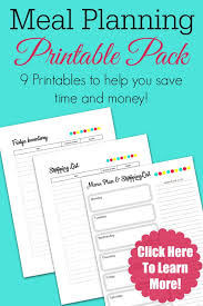 Meal Planning Printable Pack Retro Housewife Goes Green