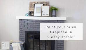 paint your brick fireplace in 2 easy