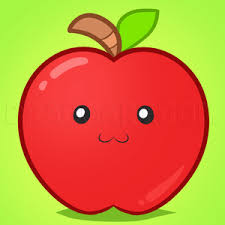 how to draw an apple for kids step by