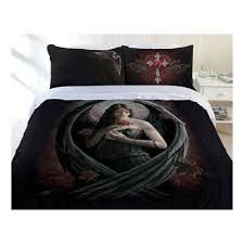anne stokes angel rose single bed quilt