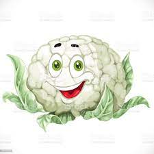 Cartoon Smiling Cauliflower Stock Illustration - Download Image Now - iStock