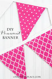 diy pennant banner sewing tutorial on