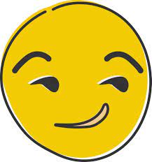 Smirking emoji. Yellow face with suggestive, smug or mischievous facial  expression. Sly emoticon. Hand drawn, flat style emoticon. 22461762 Vector  Art at Vecteezy