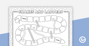 These are identical to the previous templates, except that there are already snakes and ladders drawn onto the board. Snakes And Ladders Game Board Template Teaching Resource Teach Starter