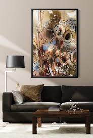 Abstract Painting Earth Tones Wall