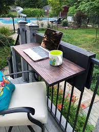 Diy Rail Table Idea For A Small Porch