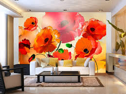 photo wallpaper velvet poppies