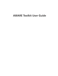 Aware Toolkit User Guide Addressing Significant Weather