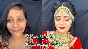 glowy bridal makeup tutorial in winter