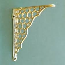 Brass Honeycomb Shelf Bracket