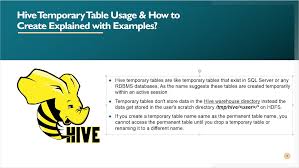 hive temporary table usage and how to