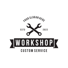 crossed wrench logo template design