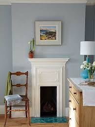 Tiny Fireplace Home Bedroom Blue