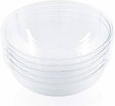 5 disposable salad bowls clear plastic