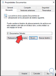 cambiar carpeta doentos windows 10