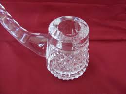 Vintage Souvenir Crystal Glass Pipe