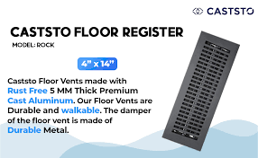 cast aluminum floor register 4 x 14